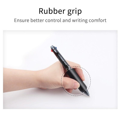 Hộp 12 Cây Bút Bi 3 ngòi 3 màu 0.7mm BAOKE/B52