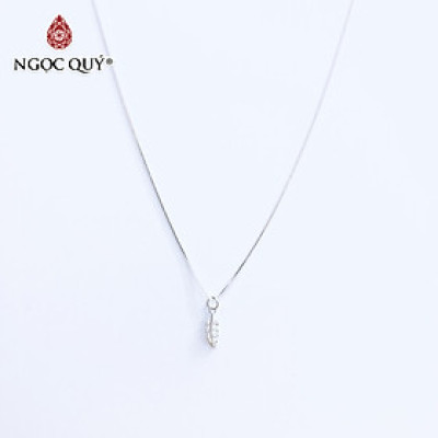 Dây chuyền bạc mặt chiếc lá - Ngọc Quý Gemstones