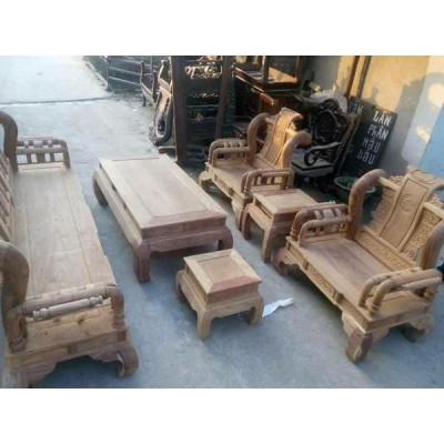 Bộ bàn ghế giả cổ tần thủy hoàng gỗ hương vân