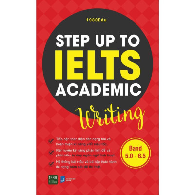 Sách - Combo 4 Cuốn: Step Up To Ielts Academic Reading + Listening + Writing + Speaking - 1980Edu - 1980 Books