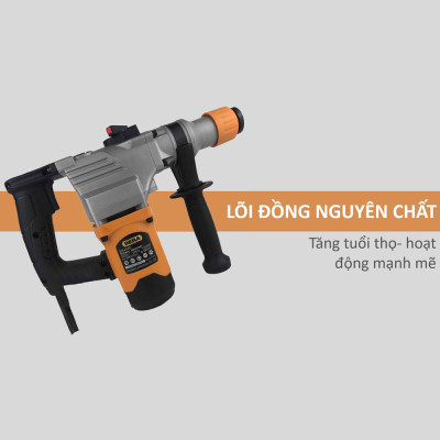 Máy Khoan Đục Bê Tông Dera DK426C, Mũi 26mm, Công Suất 1200W - Hàng Chính Hãng