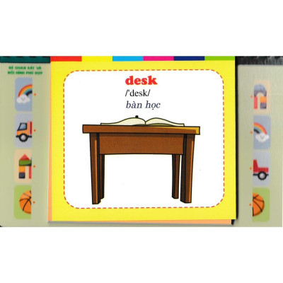 Sách - Bộ Thẻ Học Tiếng Anh - Phát Triển Trí Tuệ Cho Trẻ - Dụng Cụ Học Sinh - Hồng Ân