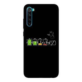 Ốp Lưng in cho Xiaomi Redmi Note 8 Mẫu Nguồn Pin - Hàng Chính Hãng
