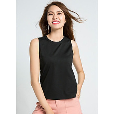 Áo Không Tay Phối Sọc Hity TOP084 (Đen Huyền Bí)