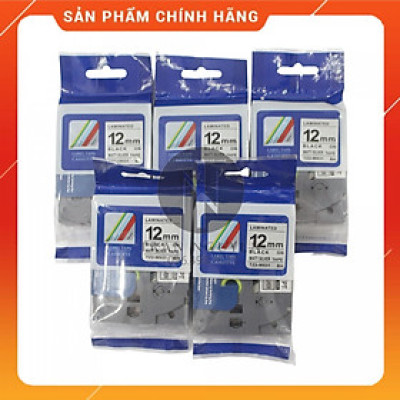 [Combo 5 hộp] Nhãn In đa lớp Tz2-m931 - Đen nền bạc 12mm x 8m - Hàng nhập khẩu