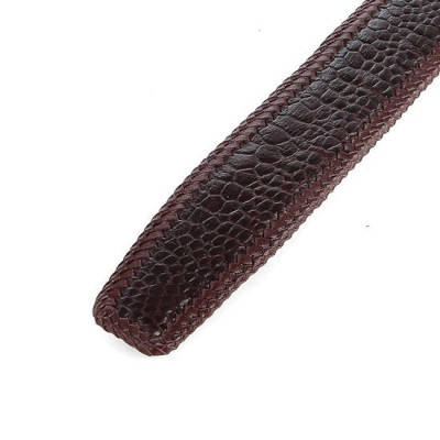 HP4458-62-66-70 - Thắt lưng nam da đà điểu Huy Hoàng đan viền 4P màu đen, nâu đất, vàng bò, nâu đỏ