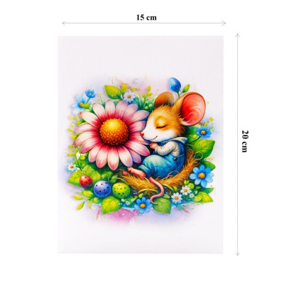 Thiệp 3D Chuột Con Ngủ Trong Vườn Hoa – Thiệp Pop Up Dễ Thương, Độc Đáo Tặng Sinh Nhật, Lễ Tình Nhân, Ngày Quốc Tế Thiếu Nhi, F59