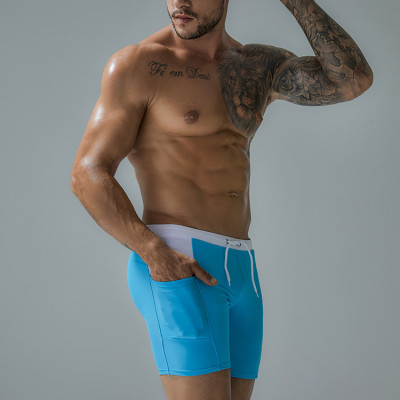 Quần Bơi Nam Boxer Có Túi CLEACCO DEENYT Chất Liệu Nylon Cao Cấp , Chống Thấm , Nhanh Khô Form Fitness Thời Trang (Tặng kèm nón bơi + bịt tai silicon) - Hàng Chính Hãng