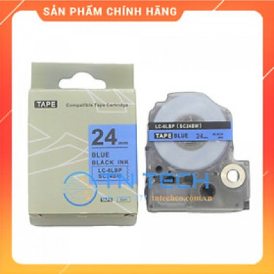 Nhãn in TEPRA - EPSON LC-6LBP (SC24BW) – Chữ đen nền xanh dương 24MM X 8M  - Dùng cho máy in nhãn TEPRA - EPSON [Hàng nhập khẩu]