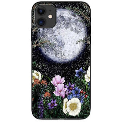 Ốp lưng dành cho Iphone 12 Mini mẫu Trăng Sáng Và Hoa