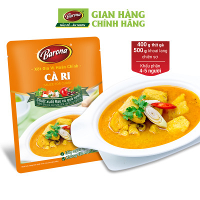 Combo 1 hộp (20 gói) Gia Vị Cà Ri Barona 80g ướp ngon chuẩn vị không cần nêm nếm