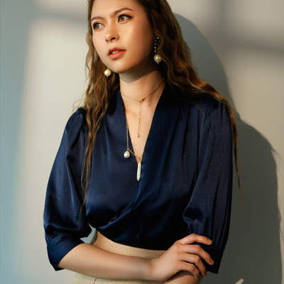 Áo Đắp Vạt Cindy TOP190 Thời trang thiết kế Hity