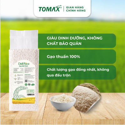 Combo 3 túi 1kg Gạo Đài Thơm - tơi xốp, dẻo cơm, thơm dịu - TOMAX