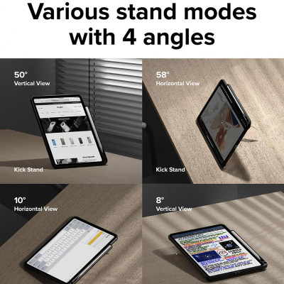 Ốp lưng cho iPad Pro 13" M4 / Pro 11″ M4 / Air 6 13" M3/M2 / Air 6 11" M3/M2 / Air 5 / Air 4 RINGKE Fusion Sketch Stand - Hàng Chính Hãng