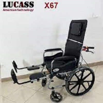 Xe lăn đa năng Lucass X67 (có bô, ngả nằm, tay phanh)