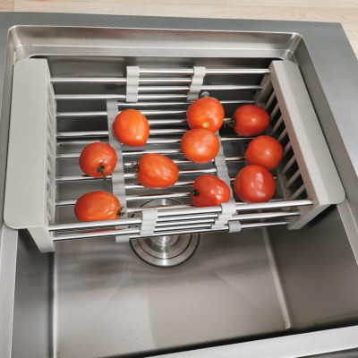 Kệ giá rổ gác bồn rửa chén bát đĩa inox 304 siêu tiện lợi (loại dày)