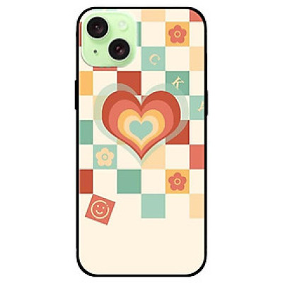 Ốp lưng dành cho Iphone 15 - Iphone 15 Plus - Iphone 15 Pro - Iphone 15 Pro Max - Tim Ô Vuông Nhiều Màu - Hàng Chính Hãng