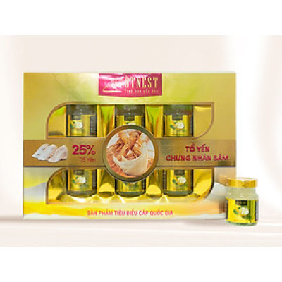 Yến Chưng Nhân Sâm DTNEST - Hộp quà 6 hũ - Bồi Bổ Sức Khỏe