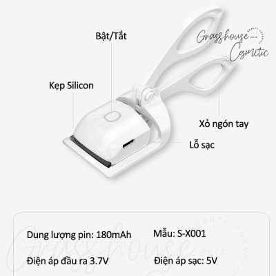 Máy Uốn Mi Bằng Nhiệt An Toàn, Dụng Cụ Uốn Lông Mi Cong Tự Nhiên Bằng Nhiệt Kiểm Soát Nhiệt Độ Magic Curl