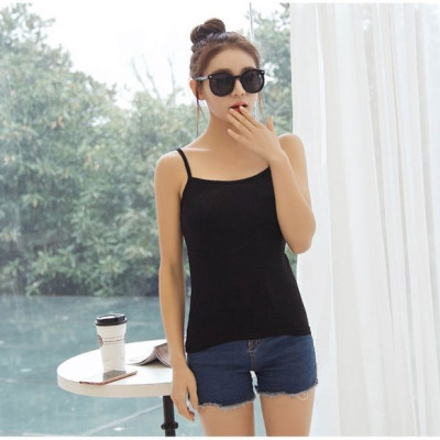 ÁO 2 DÂY TRƠN BASIC THỜI TRANG HÀN QUỐC , ÁO 2 DÂY TRƠN BODY MÀU ĐEN HAINT BOUTIQUE