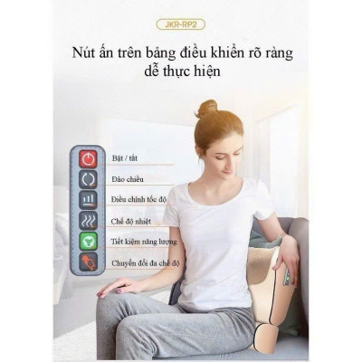 Gối Massage Hồng Ngoại Cao Cấp 20 Bi – Massage Toàn Thân, Tốt Cho Tuần Hoàn Máu