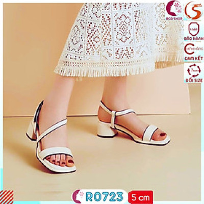 [CÔNG SỞ]  Giày Sandal Công Sở Nữ Hở Mũi Cao 5p RO723 ROSATA tại BCASHOP Thiết Kế Quai Sau Chéo Độc Đáo