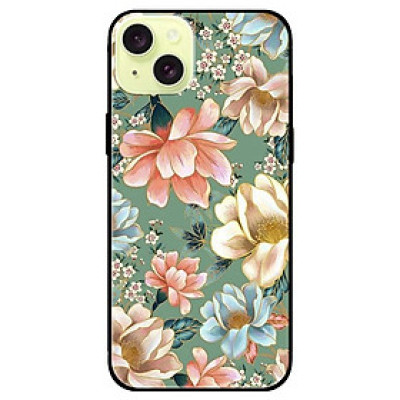 Ốp lưng dành cho Iphone 15 - Iphone 15 Plus - Iphone 15 Pro - Iphone 15 Pro Max - Hoa Xanh Hồng Vàng - Hàng Chính Hãng