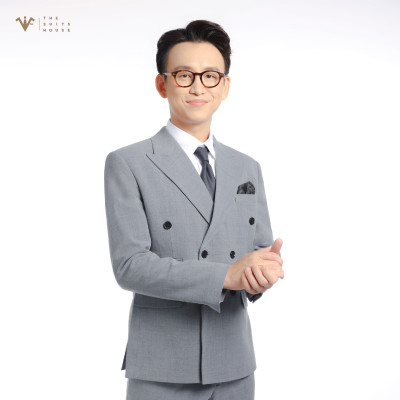 [CLASSY 2] SUIT NGUYÊN BỘ MÀU XÁM XANH CARO ẨN, 6 KHUY 3 TÚI, CHẤT LIỆU WOOL CAO CẤP, VẢI NOBILITY