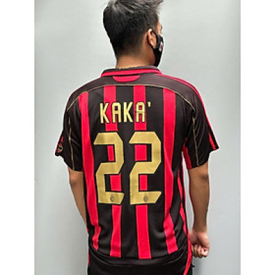 Áo Bóng Đá Retro AC Milan 2006 - Sân Nhà In Tên Kaka Số 22 bản cao cấp vải Cotton Polyester
