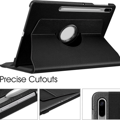 Case bao da chống sốc xoay 360 độ cho Galaxy Tab S8 Plus /  Tab S7 Plus / Tab S7 FE 12.4 inch hiệu HOTCASE (thiết kế siêu mỏng hỗ trợ Smartsleep, gập nhiều tư thế, tản nhiệt tốt) - hàng nhập khẩu