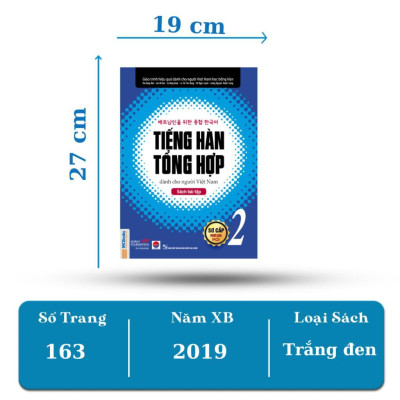 Sách - Tiếng Hàn Tổng Hợp Sơ Cấp 1 + 2 Dành Cho Người Việt Nam - Đen Trắng - Combo 4 Cuốn - MCBooks