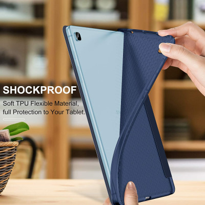 Case bao da chống sốc cho Samsung Galaxy Tab S6 Lite 2022 / 2020 10.4 inch (SM - P615 / P610) hiệu HOTCASE thiết kế siêu mỏng hỗ trợ Smartsleep, gập nhiều tư thế, mặt da siêu mịn - hàng nhập khẩu