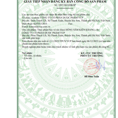 [Combo 2 lọ 30 viên] TPBVSK HỒNG SÂM KIỆN KHANG - Hỗ trợ tăng cường sức đề kháng, giảm mệt mỏi, tăng cường sức khỏe