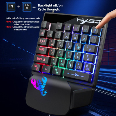 Bàn phím HXSJ V400 có dây  truyền trực tuyến Đèn RGB