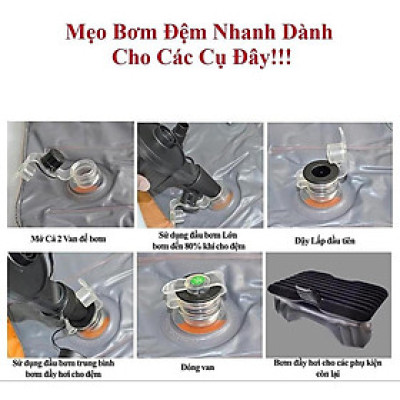 Đệm hơi ô tô, nệm hơi xe ô tô cao cấp hàng dày loại 1, tặng kèm bơm điện và bộ gối