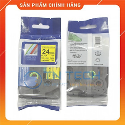 Nhãn In TNE-S661 - Đen nền vàng 36mm x 8m - Dùng cho máy in BROTHER - AIMO - PUTY [Hàng nhập khẩu]
