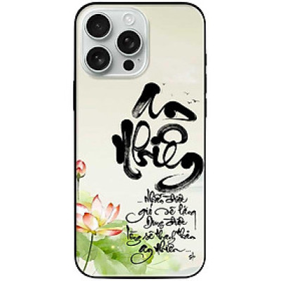 Ốp lưng cho IPhone 15 - 15 Plus - 15 Pro - 15 Pro Max - 16 - 16 Plus - 16 Pro - 16 Pro Max - An Nhiên Sen Đỏ - Hàng Chính Hãng