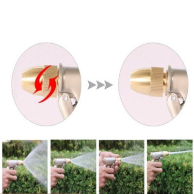 Bộ vòi xịt nước tưới cây đa năng tăng áp lực nước kèm dây tưới dạng lò xo co dãn 701-1814 loại 10m