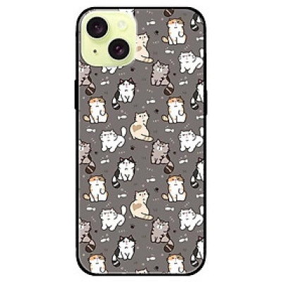 Ốp lưng dành cho Iphone 15 - Iphone 15 Plus - Iphone 15 Pro - Iphone 15 Pro Max - Họa Tiết Mèo Xám - Hàng Chính Hãng