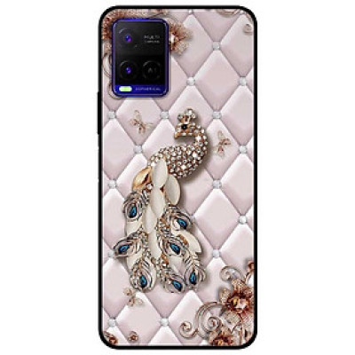 Ốp lưng dành cho Vivo Y21 - Vivo Y21s mẫu Chim Công Nền Da