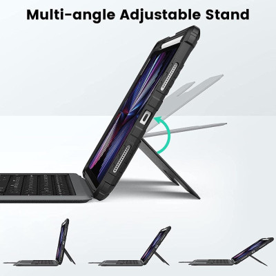 Bao Da Kèm Bàn Phím cho iPad A16 Gen 11 2025 , Gen 10 Nillkin Bumper Combo Có khe cắm bút Apple Pencil