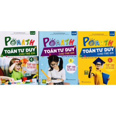 Sách - POMath Toán Tư Duy Cho Trẻ Em Từ 4 - 6 Tuổi - Tập 4, 5, 6 - Combo 3 Cuốn - MCBooks