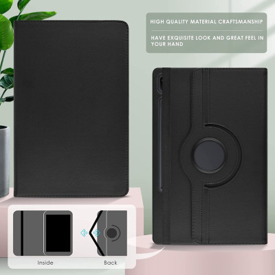 Case bao da chống sốc xoay 360 độ cho Galaxy Tab S8 Plus /  Tab S7 Plus / Tab S7 FE 12.4 inch hiệu HOTCASE (thiết kế siêu mỏng hỗ trợ Smartsleep, gập nhiều tư thế, tản nhiệt tốt) - hàng nhập khẩu