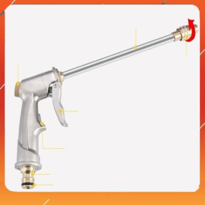 Vòi Xịt️Evoucher Bộ dây vòi xịt nước rửa xe, tưới cây , tăng áp 3 lần, loại 7m, 10m 206701-2 đầu đồng,cút +  đai