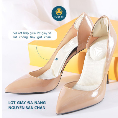 2 cặp miếng lót giày cao gót mũi tròn cho giày bị rộng, giúp giảm size cao cấp - buybox - BBPK11