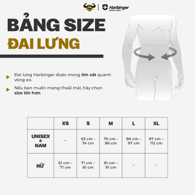 Đai Lưng Harbinger Nylon Belt 4 Inch – Loại Mềm - Màu đen