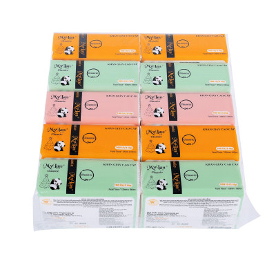 Túi 10 gói GIẤY RÚT GẤU TRÚC MyLan Gói 100 Tờ 3 LỚP, dai, mềm và mịn, đảm bảo an toàn, không bụi