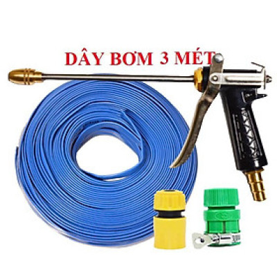 ️Evoucher Bộ dây vòi xịt nước rửa xe, tưới cây , tăng áp 3 lần, loại 3m, 5m 206318 đầu đồng,cút,nối vàng+  mở chai