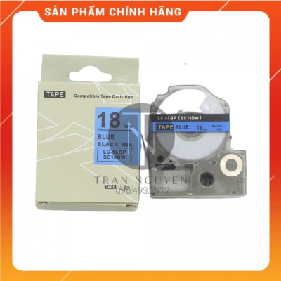 [Combo 5 cuộn] Nhãn in Tepra SC18BW (LC-5LBP) - Chữ đen nền dương 18mm x 8m - Hàng nhập khẩu