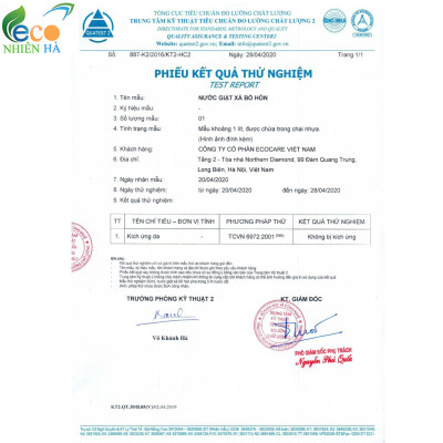 Nước giặt xả ECOCARE 4L tinh dầu bưởi, nước giặt hữu cơ an toàn cho bé, không hại da tay